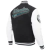Milwaukee Bucks Script Tail Black Wool Varsity Jacket 2