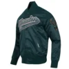 Milwaukee Bucks Script Tail Green Varsity Jacket 1