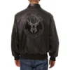 Milwaukee Bucks Shirt Collar Black Leather Jacket 1