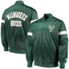 Milwaukee Bucks The Champ Varsity Green Jacket 4