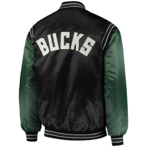 Milwaukee Bucks The Enforcer Black Varsity Jacket 1