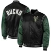 Milwaukee Bucks The Enforcer Black Varsity Jacket 3