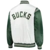 Milwaukee Bucks The Enforcer Varsity White Jacket 1