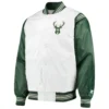 Milwaukee Bucks The Enforcer Varsity White Jacket
