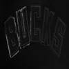 Milwaukee Bucks Triple Black Wool and Leather Varsity Jacket 4