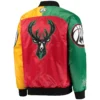 Milwaukee Bucks X Ty Mopkins Tri-Color Varsity Jacket 1
