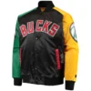 Milwaukee Bucks X Ty Mopkins Tri-Color Varsity Jacket