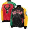 Milwaukee Bucks X Ty Mopkins Tri-Color Varsity Jacket 3