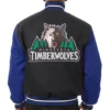 Minnesota Timberwolves Black Two Tone Varsity Jacket 1
