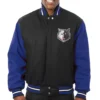 Minnesota Timberwolves Black Two Tone Varsity Jacket