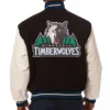 Minnesota Timberwolves Black Two Tone Wool Jacket 1