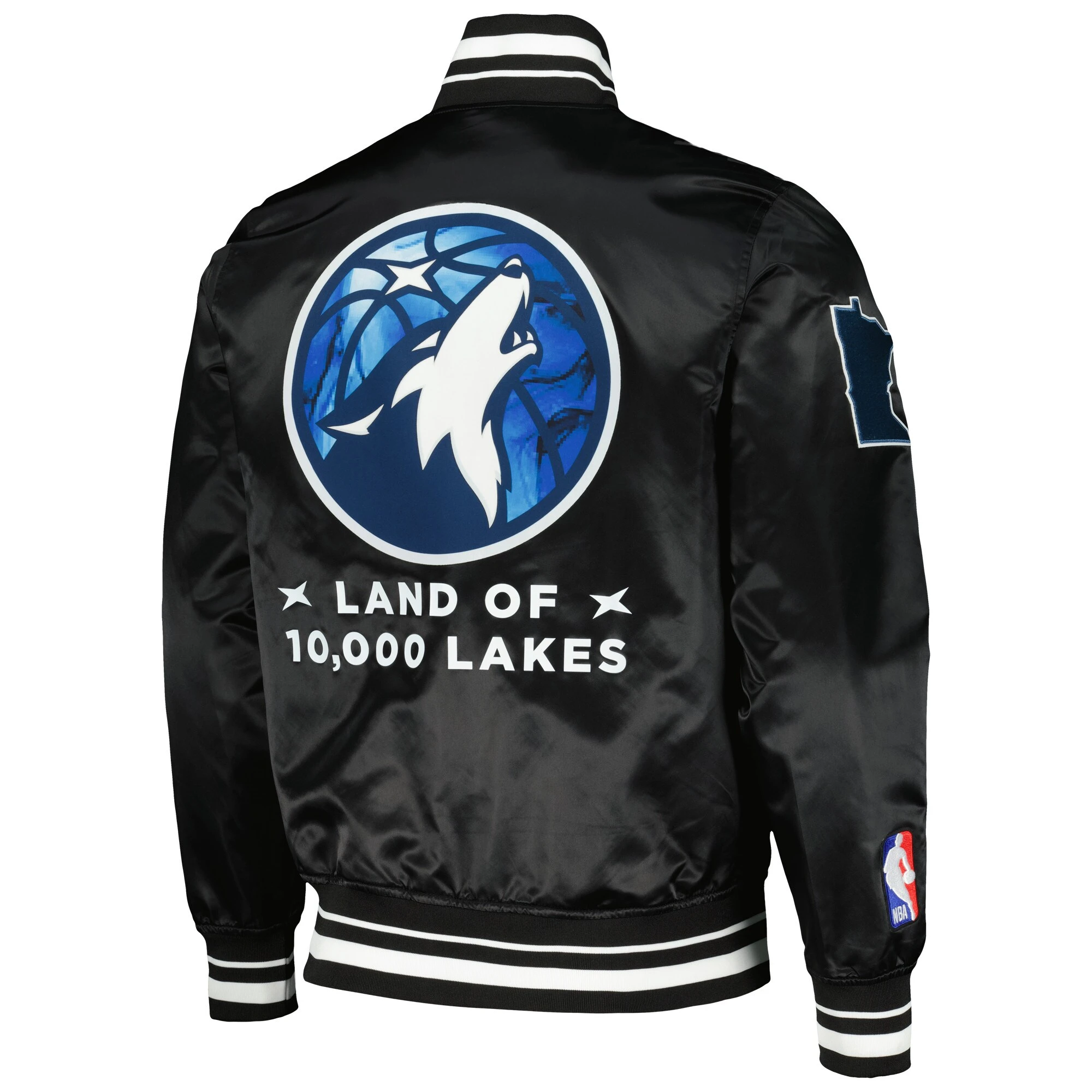 Minnesota Timberwolves City Edition Black Varsity Jacket 1