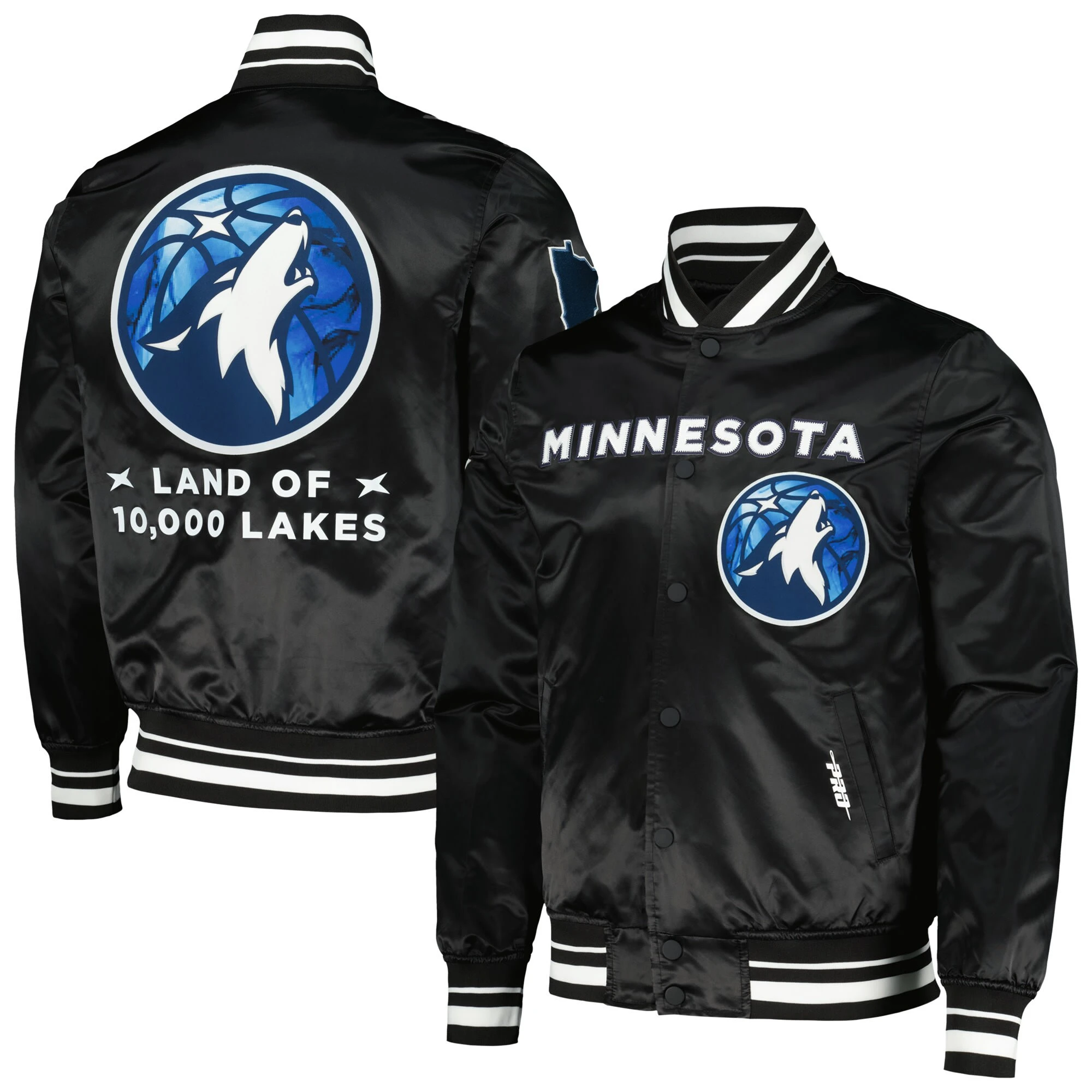 Minnesota Timberwolves City Edition Black Varsity Jacket 2