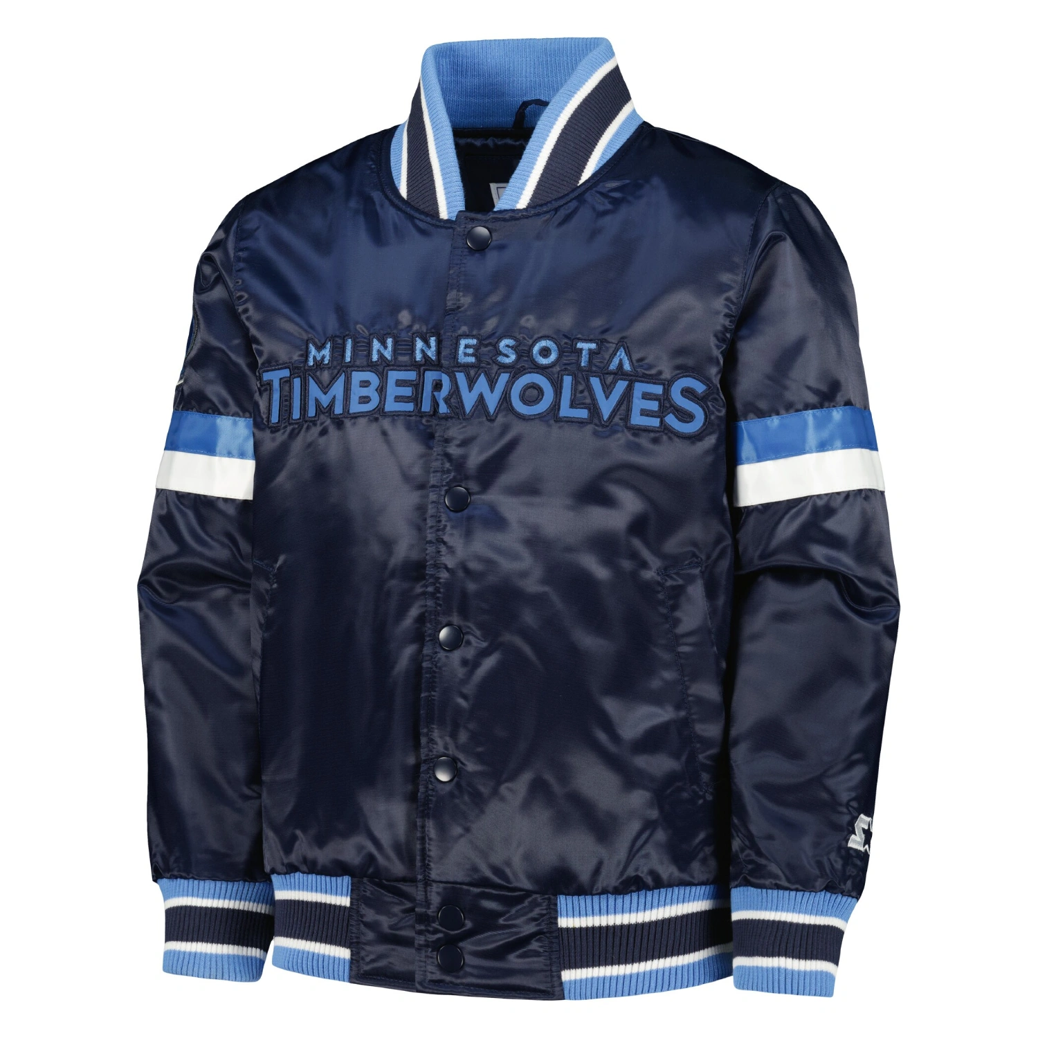 Minnesota Timberwolves Home Game Navy Blue Varsity Jacket 2