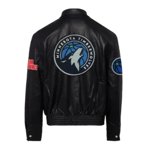 Minnesota Timberwolves Jeff Hamilton Leather Jacket 1