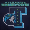 Minnesota Timberwolves Mashup Wool and Leather Navy Blue and White Varsity Jacket 8