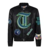 Minnesota Timberwolves Old English Jeff Hamilton Black Jacket 1