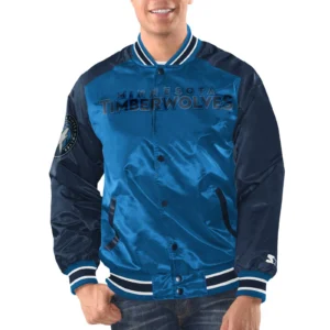 Minnesota Timberwolves Renegade Varsity Blue Jacket
