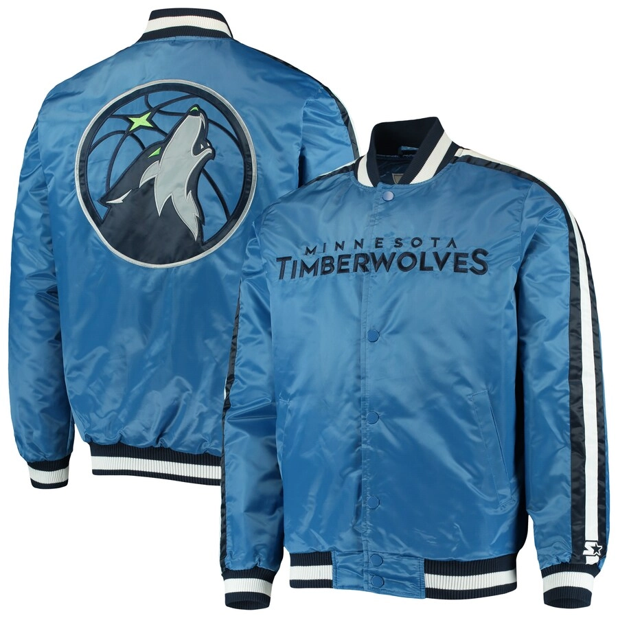 Minnesota Timberwolves The Offensive Blue Varsity Blue Jacket 1