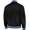 Minnesota Timberwolves Throwback Wordmark Black Varsity Jacket 1