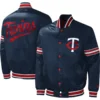 Minnesota Twins Midfield Full-Snap Satin Varsity Jacket 3