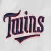 Minnesota Twins Retro Classic Full-Snap Satin Varsity Cream Jacket 6