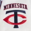Minnesota Twins Retro Classic Full-Snap Satin Varsity Cream Jacket 7