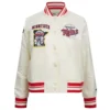 Minnesota Twins Retro Classic Women’s Full-Snap Satin Varsity Cream Jacket