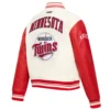 Minnesota Twins Retro Classic Women’s Wool & Leather Varsity Jacket 3