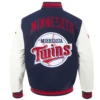 Minnesota Twins Retro Classic Wool & Leather Varsity Jacket 1