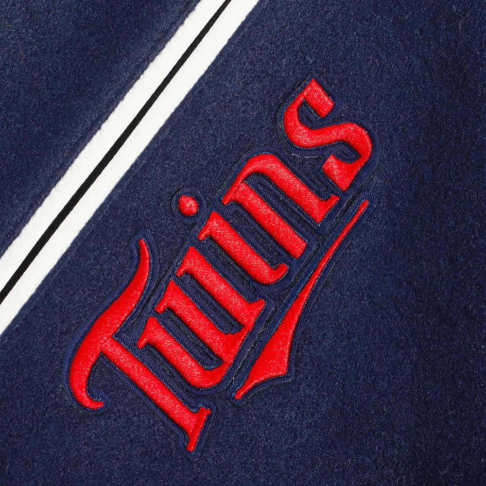 Minnesota Twins Retro Classic Wool & Leather Varsity Jacket 7
