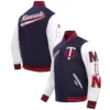 Minnesota Twins Script Tail Wool & Leather Varsity Jacket 2