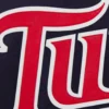 Minnesota Twins Two Tone Handcrafted Logo NavyRed Wool Varsity Jacket 2