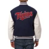 Minnesota Twins Two Tone Wool & Leather Varsity Jacket 1