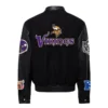 Minnesota Vikings Jeff Hamilton Black Varsity Jacket 1