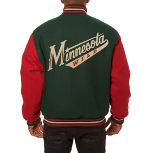 Minnesota Wild Green Wool Varsity Jacket 1