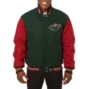 Minnesota Wild Green Wool Varsity Jacket