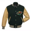 Minnesota Wild Letterman Logo Varsity Jacket