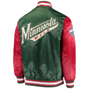 Minnesota Wild Rookie Green Varsity Jacket 1