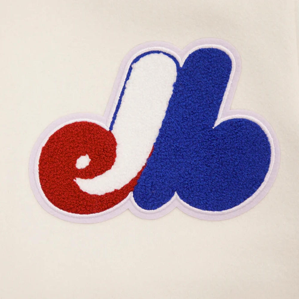 Montreal Expos Retro Classic WhiteBlue Wool & Leather Varsity Jacket 4
