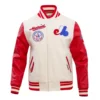 Montreal Expos Retro Classic Wool & Leather Varsity WhiteRed Jacket