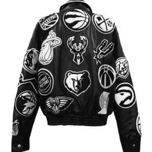 Multi Patch of Hip-hop NBA Collage Jacket 1