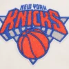 NBA New York Knicks Retro Classic Wool and Leather Blue and White Varsity Jacket 6