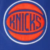 NBA New York Knicks Retro Classic Wool and Leather Blue and White Varsity Jacket 7