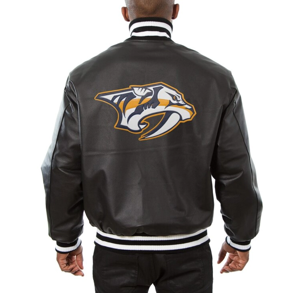 Nashville Predators Black Varsity Jacket 1
