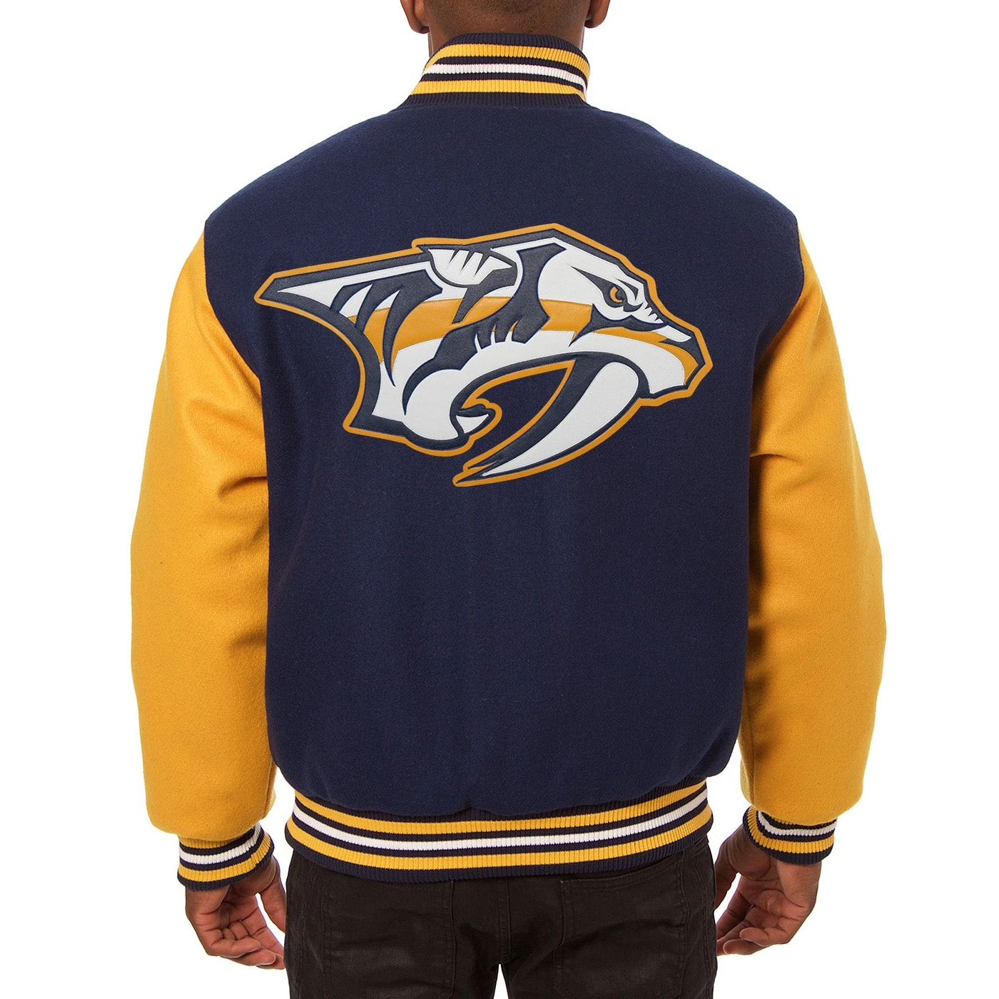 Nashville Predators Handmade Varsity Jacket 1