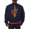 Navy Blue Cleveland Cavaliers One Color Varsity Jacket 1