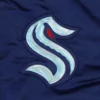 Navy Blue Seattle Kraken Varsity Jacket 2