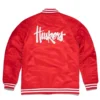Nebraska Cornhuskers Monogram Logo Varsity Jacket Red 1