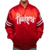 Nebraska Cornhuskers Red Bomber Varsity Jacket 2